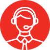 Customer service representative with headset icon